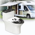 thumbnail image 6 of HELLHERO Melting Ghost Elastic Bottom Stretch Fit 2 Pcs Set with Fits All Toilet Shapes Toilet Seat Covers Set Machine Washable, 6 of 8