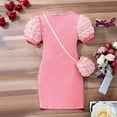 thumbnail image 4 of Kids Girl Tulle Dress Pink Sleeveless Casual Holiday Dress Preschool Graduation 7Y, 4 of 4