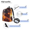 thumbnail image 3 of Balery Western Fire Cowboy Mochila Clásica Impresa Básica para Viaje, Mochila Escolar Resistente al Agua, Mochila de Lona con Correas Ajustables-Small, 3 of 5