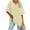 Beige, variant on Half Sleeve V Neck Casual Oversized Women's T-shirt