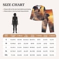 thumbnail image 3 of Rateoe Sunset Dancing Dolphin Pattern Womens Pajamas Set Long Sleeve Sleepwear Button Down Nightwear Soft Cotton Pj Lounge Sets, 3 of 9