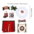 thumbnail image 3 of PSVFUJZ 3D Fabric Poke Wreath DIY Kit, Christmas Wreath DIY Kit for Adults, Beginner Friendly Holiday Craft Set, Soft Fabric Handmade Decor for Front Door Wall Window Fireplace Christmas Gift, A, 3 of 6
