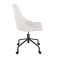 thumbnail image 3 of Silver Orchid  Ockelbo Adjustable Office Chair with 4-Star Caster Base White Faux Leather/Black, 3 of 8