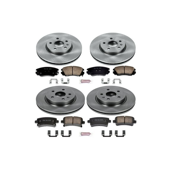 Power Stop Front and Rear Stock Replacement Brake Pad and Rotor Kit KOE5515