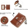 thumbnail image 4 of GHSDFBB Small Wallet for Women Genuine Leather Bifold Compact RFID Blocking Small Womens Wallet, ZI-Ancient Brown, Rfid Wallet, 4 of 7