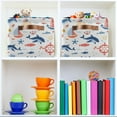 thumbnail image 6 of Storage Bins with Handle Fabric Organizer Basket Foldable Box 1 Pack Dolphin Sailboat Starfish Fish 14.2x10.2x8.3, 6 of 8