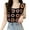 Black, variant on Womens Knit Crochet Colorful Geometric Floral Vest Sleeveless Square Neck Crop for Top Beach Holiday Camisole