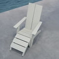 thumbnail image 4 of Merrick Lane Modern All-Weather Poly Resin Wood Adirondack Ottoman Foot Rest in Gray, 4 of 13