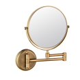 thumbnail image 1 of All copper bathroom makeup mirror folding telescopic wall hanging Beauty Mirror double-sided high-definition beauty without punching, 1 of 5