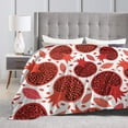 thumbnail image 4 of DouZhe Ultra-Soft Micro Fleece Lightweight Flannel Bed Blanket, Cartoon Pomegranate Tropical Fruits Print Cozy Warm Throw Blankets, 80"x60", 4 of 7