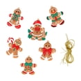 thumbnail image 2 of Decoración colgante navideña, decoración para de Navidad, diseño de escena con cuerda, regalo de Navidad, adornos colgantes de cumpleaños. 6 piezas hombre de jengibre, 2 of 8