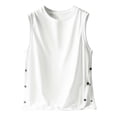 thumbnail image 2 of Men's Tank Top Sleeveless Cotton Thin Basketball Vest - Sweat Absorbent, Muscle Display, Multiple Colors, 2 of 5
