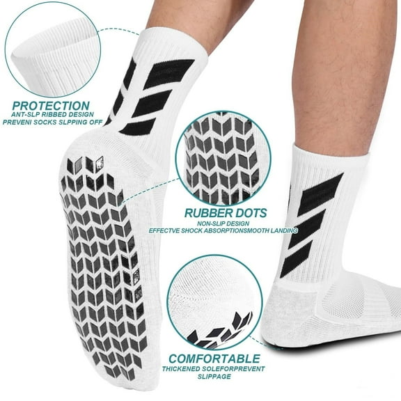 Grip Socks Soccer Sock Men NonSlip Anti Slip Non Skid Hospital Yoga Grippy Train