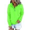 thumbnail image 2 of Hoodies for Womens Tops Plus Size Fashion PURCOLT Color Long-sleeved Sweatshirt Casual Blouse Pullover Tops on Clearance, 2 of 6