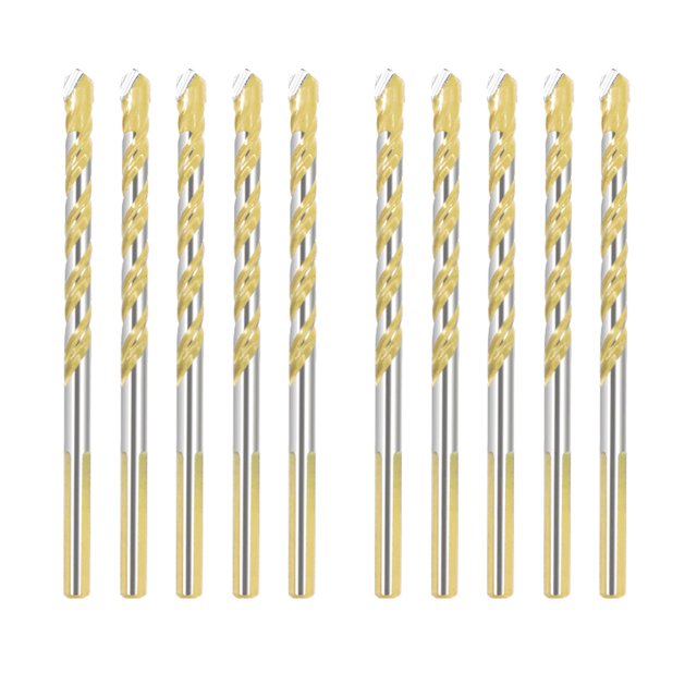 10Pcs Brocas Torsiones Taladro Pared de vidrio Cerámica Agujero de perforación Conjunto de Abanopi Brocas