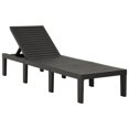 thumbnail image 2 of vidaXL Chaise Longue avec Coussin Plastique Anthracite, 2 of 5