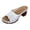White, variant on Womens Sandals Dressy Elegant Flutter Open Toe Floral Braid Strap Heeled for Mules with Wide Band for All Day Comfort Slippers for Women Beige,9
