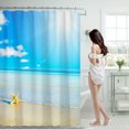 thumbnail image 2 of Nomeni Beach Starfish Chun Yafang Shower Curtain, 70" x 70" Waterproof, 2 of 8