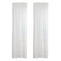 2pcs White Gauze s Window Curtain Panel for Balcony Bedroom