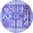 thumbnail image 1 of Ahgly Company Machine Washable Indoor Round Animal Blue Traditional Area Rugs, 7' Round, 1 of 4