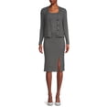 thumbnail image 2 of Time and Tru Women's Rib Knit Cardigan, Skirt and Cami Set, 3-Piece, 2 of 5