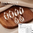 thumbnail image 4 of YEUOYEA 3 Pairs Small Huggie Hoop Earrings Set for Women, Hypoallergenic 14K Gold Plated S925 Sterling Silver Post, Jewelry Gift, 4 of 6