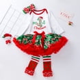 thumbnail image 5 of Conjuntos de ropa de Navidad para niñas pequeñas, con estampado de letras de manga larga y falda, ropa para bebés y niños pequeños, 5 of 5