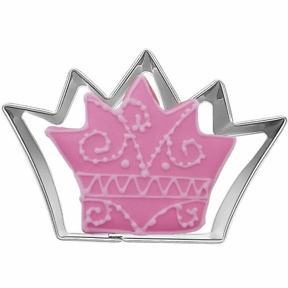 Large Size Crown Shaped Cookie Cutter, Stainless Steel Queen/King/Prince/Princess Crown Cookie Cutter, 4.7 Inches
