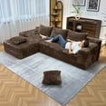 thumbnail image 2 of 104" Cloud Sectional Couch with L-Shape Chaise, Modern Modular Sofa with Deep Seat, Upholstered Couches with Back Cushion，Upholstered Couches for Living Room Bedroom,Khaki,Left Facing Chaise, 2 of 8