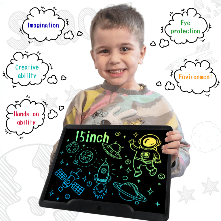 Adofi LCD Writing Tablet, 10-Inch Color Drawing Tablet Doodle Board, Kids Tablet Toys for Boys and Girls, Electronic Drawing Board Graphics Tablet for