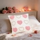 thumbnail image 1 of Funda de almohada de terciopelo estilo escandinavo con bordado de corazón y capitoné | Funda de cojín decorativa tridimensional | Cojín suave de poliéster para sofá, cama o decoración del hogar, 1 of 6