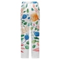 thumbnail image 6 of Watercolor Floral Bouquet Vibrant Art Winter Female Pants Flannel High Waist Women Pants Lady Warm Straight Leg Plush Trousers, 6 of 7