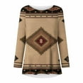 thumbnail image 4 of Pimelu Womens Long Sleeve Shirts Western Graphics Print Fit Tops Fall Casual Fashion Round Neck Blouses Crewneck Sweatshirt Pullover Tops Ladies Girls Blouses, 4 of 5