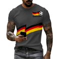 thumbnail image 5 of Women's Germany Football Graphic T-Shirt, Men's Soccer Graphic T-Shirt, Casual Short Sleeve Sports Top for Workout for Soccer Tournament 2026 Dark Gray Size: XL, 5 of 5