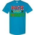 thumbnail image 3 of Inktastic Nice Until Proven Naughty with Holly and Gingerbread Man T-Shirt, 3 of 5