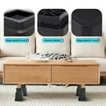 thumbnail image 4 of Sunifier Heavy Duty Bed Risers 1-10 inch Adjustable  Furniture Risers for Bed Frame Legs, Bed Lifts Risers for Table, Couch,Desk,  Sofa Dorm Bed Risers(Black, 1-10 inch), 4 of 9