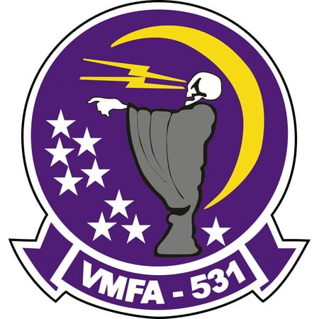 - 5.5 Inch Marine Corps VMFA 531 Grey Ghosts Decal