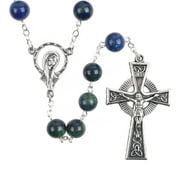Irish Celtic Green Lapis Stone 8mm Rosary Catholic Religious Gifts Prayer Devotional Rosaries Beads