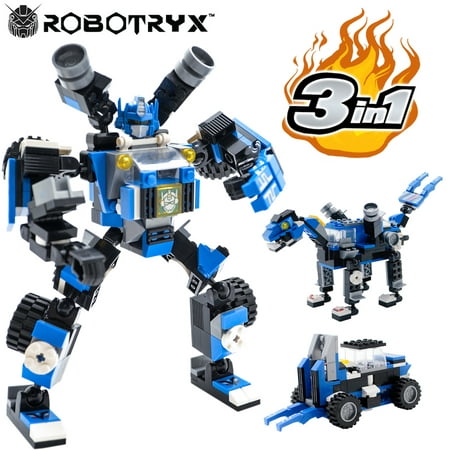 Robot STEM Toy | 3 In 1 Fun Creative Set | Construction Building Toys For Boys Ages 6-14 Years Old | Best Toy Gift For Kids | Free Poster Kit (Best Building Toys For 4 Year Olds)