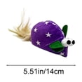 thumbnail image 3 of Star Style Plush Mouse Cat Toy 5.5 Inch, Mixed Color Feather Tail Simulated Mouse for Kittens, Purple, 3 of 6