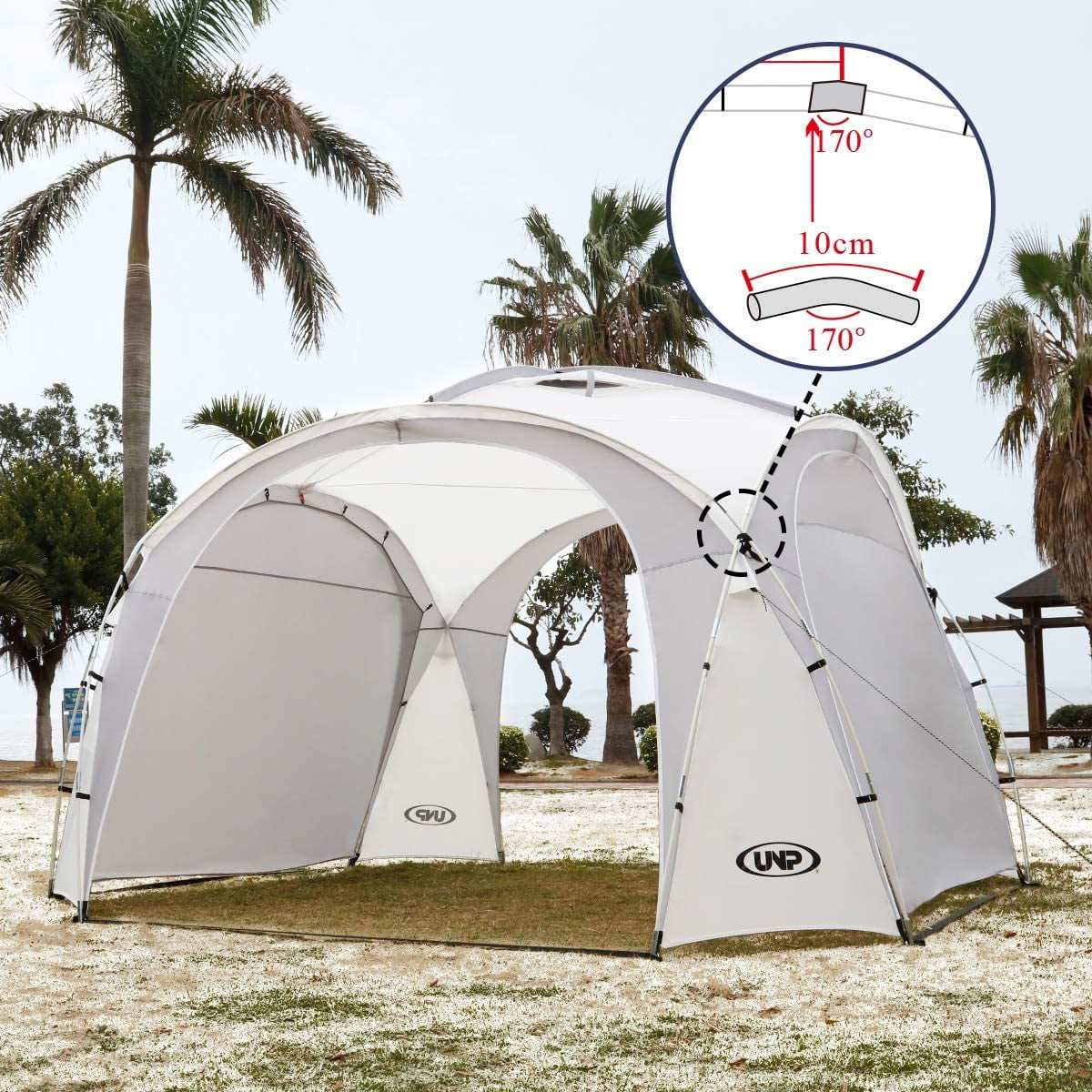 UNP Easy Beach Tent Camping Sun Shelter Backyard Canopy, Gazebo 
