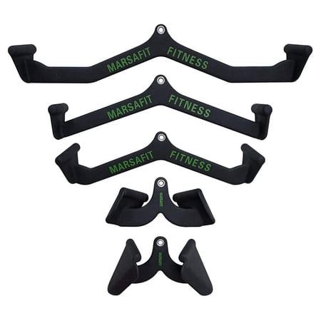 Bicep Curl Tricep Back Strength Training Handle Grips T-bar V-bar Lat Pulldown Bar Cable Machine Attachments