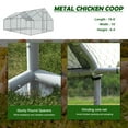 thumbnail image 3 of Tolead Large Metal Chicken Coop Upgrade with Tri-Supporting Wire Mesh, Water-Resident & Anti-UV Cover, Silver, 3 of 5