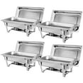 thumbnail image 4 of ZenStyle 4 Packs 8 Quart Chafing Dish Buffet Trays Chafer Stainless Steel with Warmer for Home Party Durable, 4 of 9