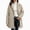 Khaki, variant on Horkkom Long Winter Coats for Women Fleece Warm Button Jacket Soft Fuzzy Lapel Coat XL