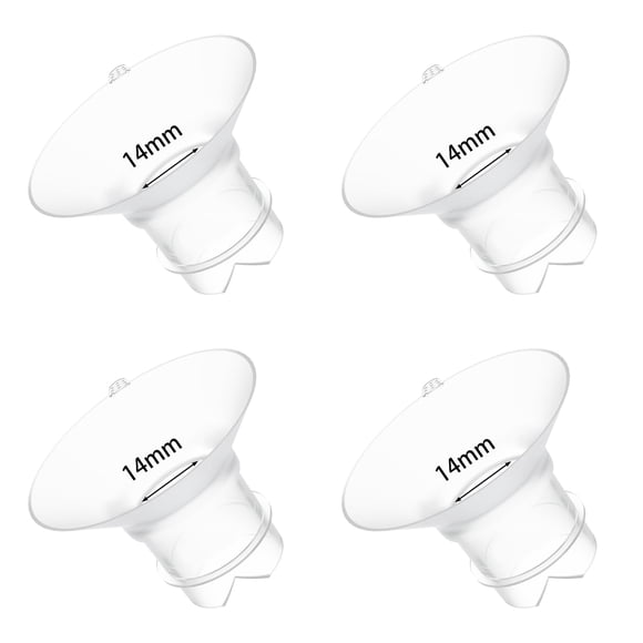 Insertos para Brida de Extractor de Leche Wevedk 14mm 4 piezas con Lengüeta de Extracción