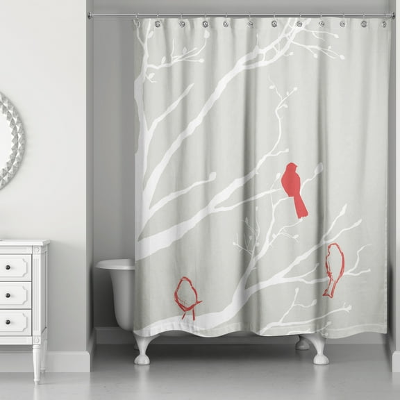 Creative Products Winter Cardinals 71x74 Shower Curtain