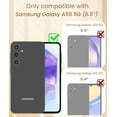 thumbnail image 2 of for Samsung Galaxy A55 5G Case, Screen Protector, 360° Rotatable Ring Holder Magnetic Kickstand,Plated Gold Edge Slim Soft TPU Protective Phone Cover for Galaxy A55 5G (Black), 2 of 7