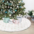 thumbnail image 1 of Falda Dremisland para árbol de Navidad, piel sintética blanca y dorada, 90 cm, 1 of 7