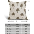 thumbnail image 4 of Brown Palm Tree Pillow Covers 18X18 InchTropical Coconut Trees Coastal Plants Decorative Pillow Cases Set of 2 Summer Retro Cotton Linen Throw Pillows Home Decor for Sofa Couch Cushion Outdoor, 4 of 6